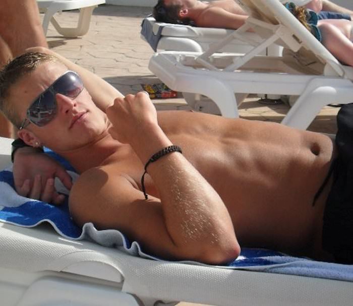 Shirtless Soccer Player Joe Bennett